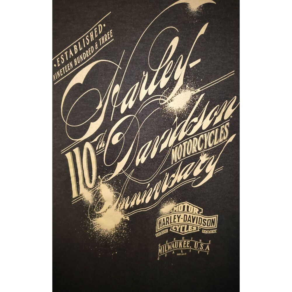 Harley Davidson Motorcycles 110th Anniversary Milwaukee USA Women's black t shir